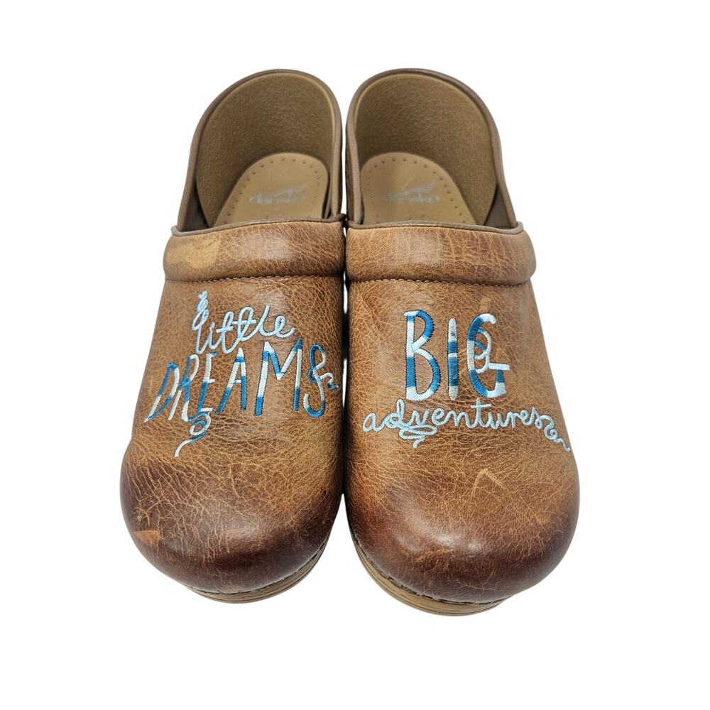 Dansko 42 Honey Brown Little Dreams Big Adventures Clogs Comfort Gorpcore